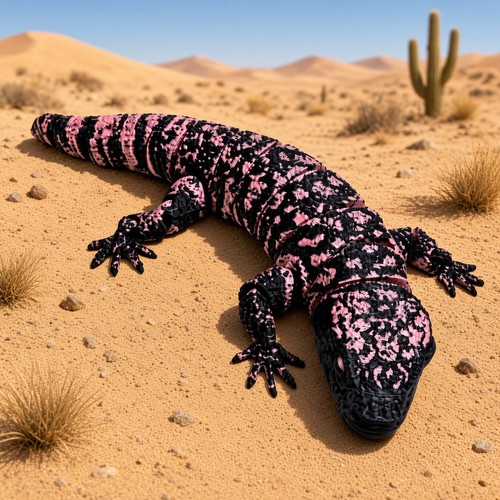 Realistic articulated gila - realistic,