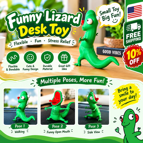 Wobble lizard figurine - lizard, meme