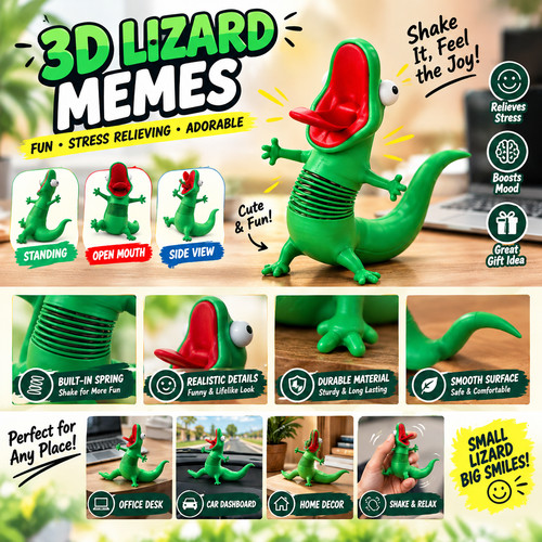 Wobble lizard figurine meme - wobble,